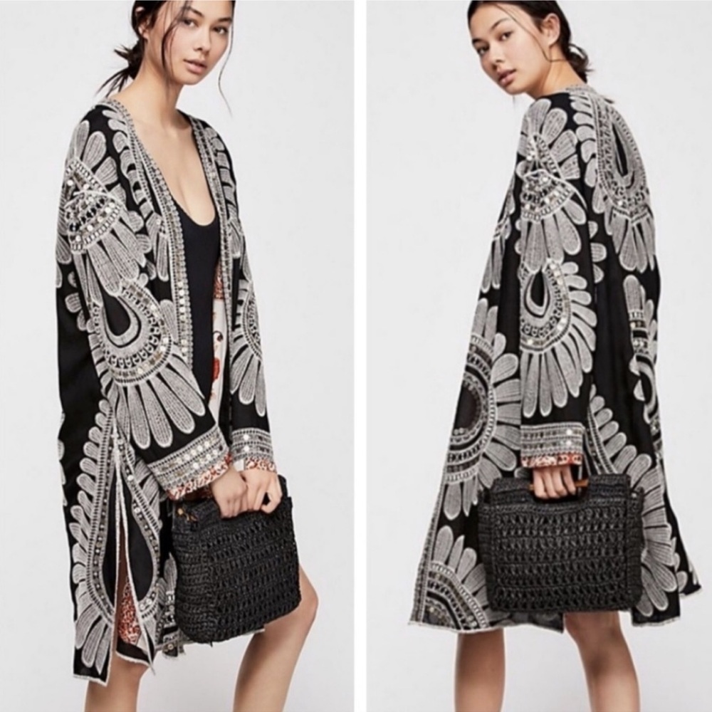 Free People Lisbon Boho Gypsy Kimono Duster - Picture 2 of 11